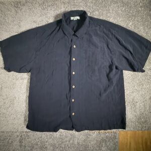 Tommy Bahama 100% Silk Hawaiian Shirt XL Short Sleeve Button Down Vintage